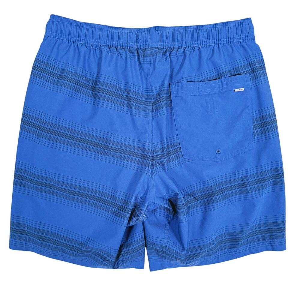 Vuori Mens Kore Short Lined 7" Size Medium Sea Gradient Stripe Blue Athletic Gym - Picture 3 of 11
